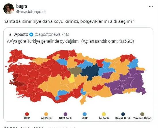 Sosyal Medyada Mizahi Seçim Sonuçları Yorumları: 'Biz Giresun'da Fındığa Çiğdem Deriz' 28